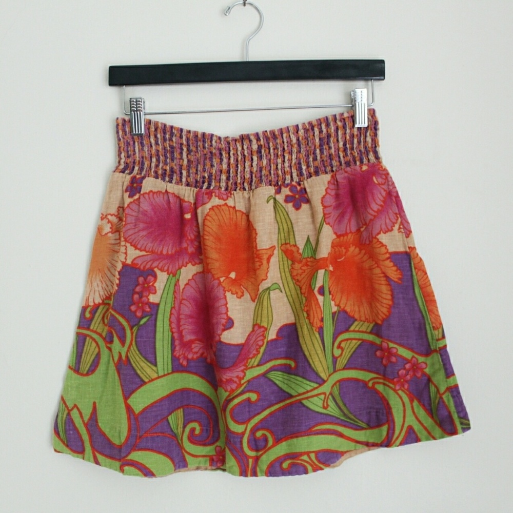 Free People floral mini skirt